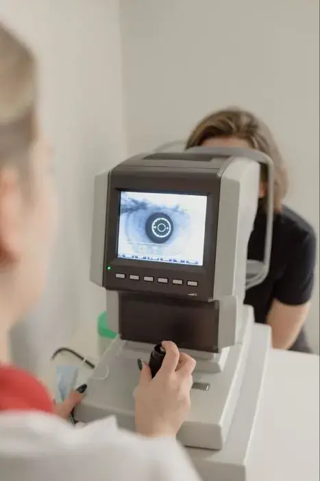 A person getting an eye exam.