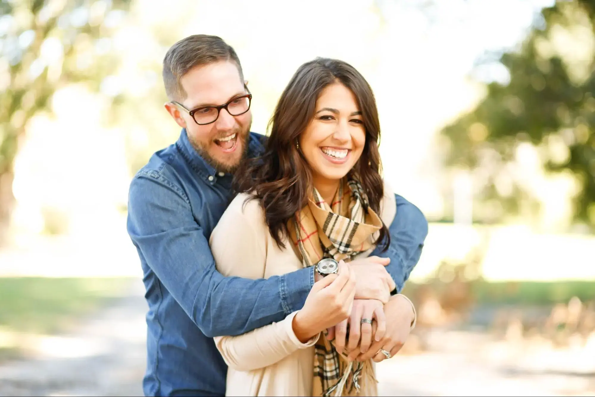 A couple that is happy because they have Joint Life Insurance.