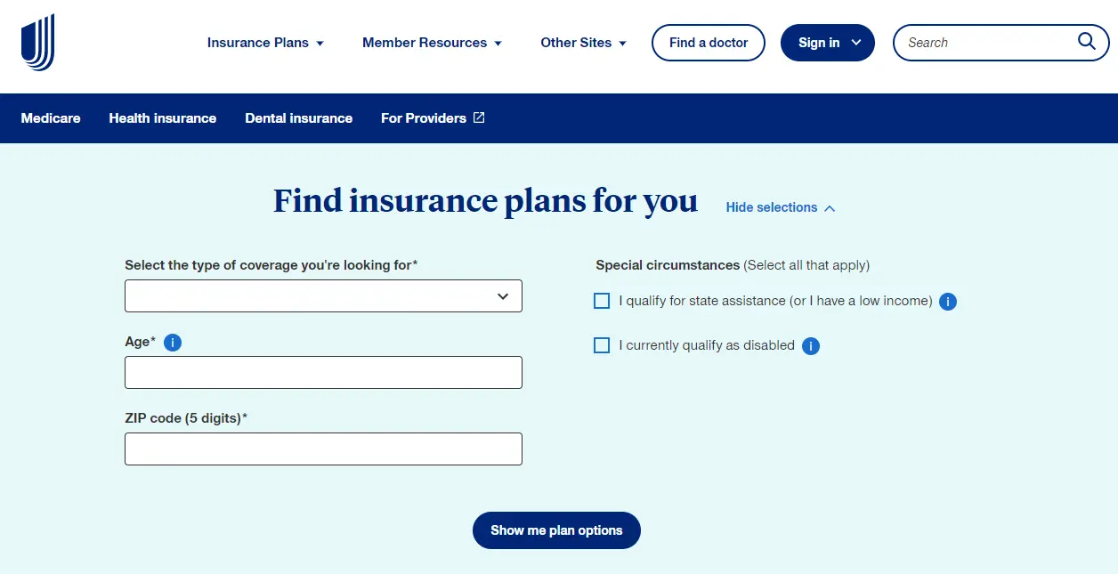 insurance plan finder