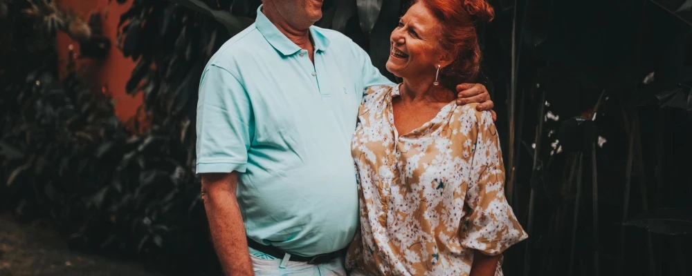 An elderly Georgian couple that are happy that they found the right Medicare Supplement Plan