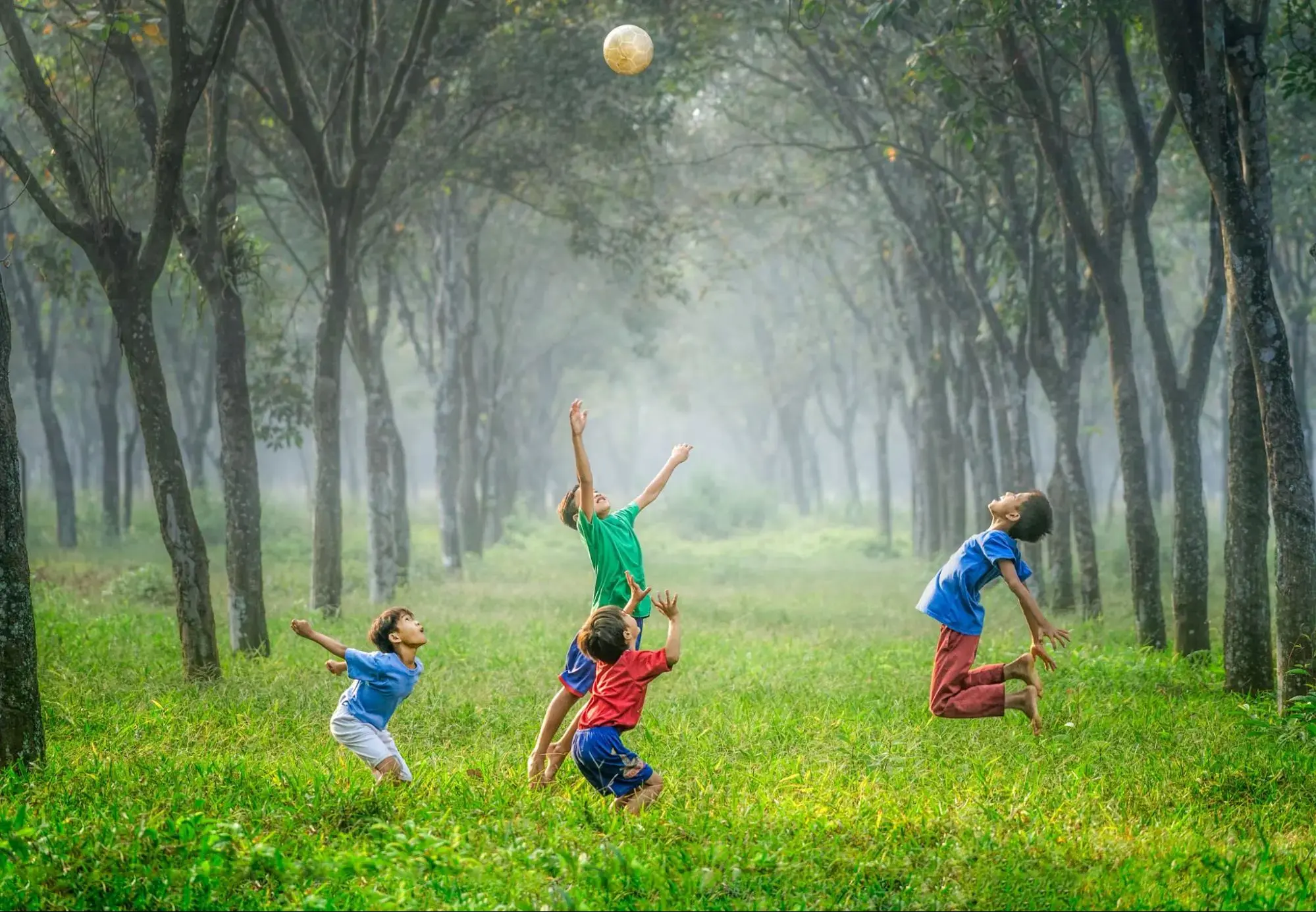 Children who can play freely because they have Life Insurance.