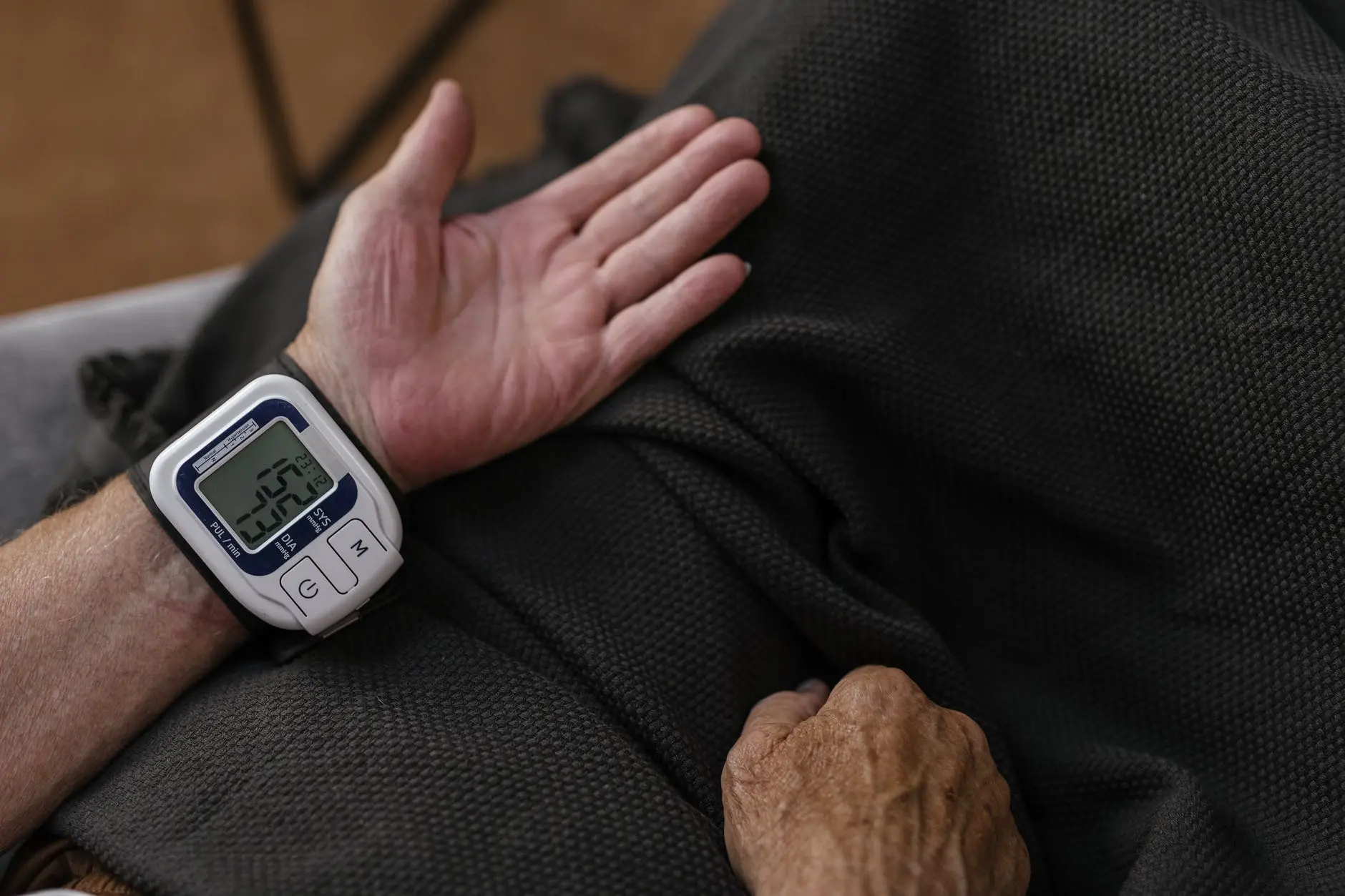 Man measuring his blood sugar levels