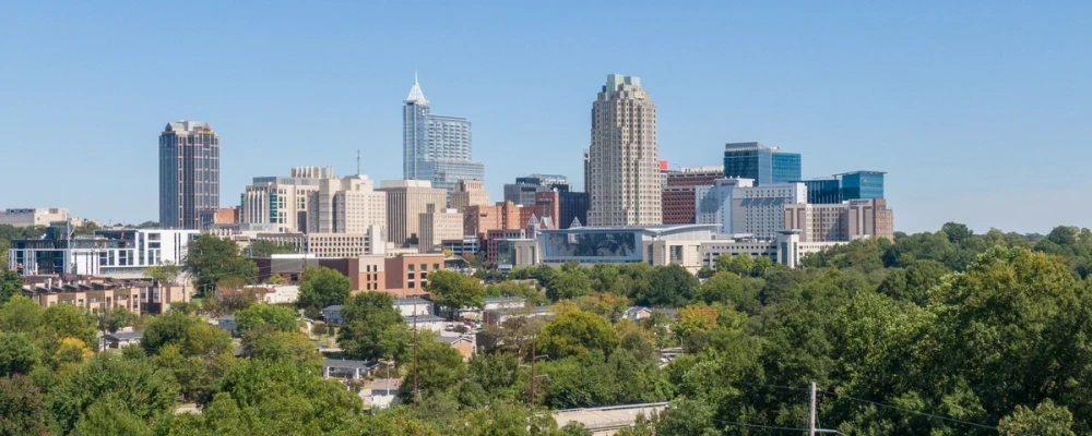 The Raleigh North Carolina Skyline Where 510,098 People in the State of NC are Covered By A Medicare Supplement Plan.